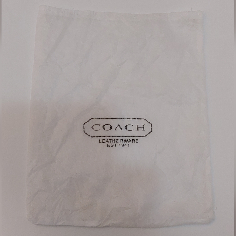 Coach White Dust Bag With Front Logo